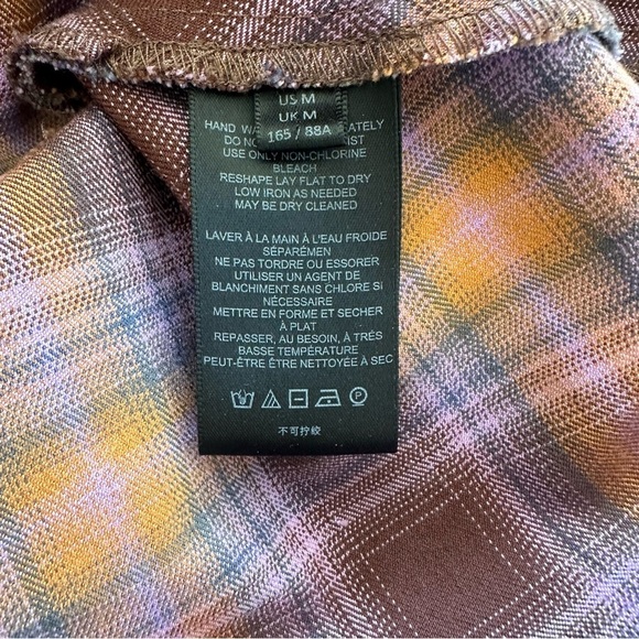 Urban Outfitters Purple Orange Brown Plaid Hook & Eye Spaghetti Strap Mini Dress - Picture 15 of 16